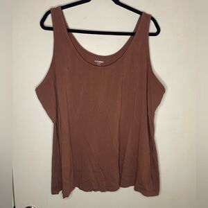 Old Navy Women's Tan and burgundy Tank Tops  2 tanks